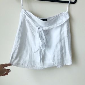 LF One Way White Wrap Skirt